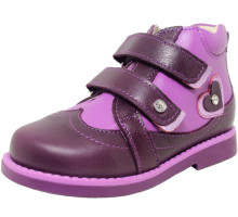 Ботинки на байке фиолетовые с сердечком
