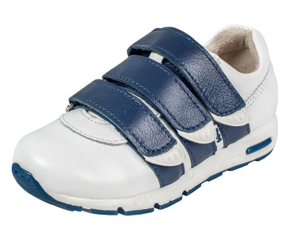 Кроссовки белые с синим 310-017