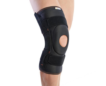 Ортез на коленный сустав с шарнирами чёрный 7104										