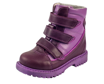 Ботинки на байке фиолетовые/фуксия