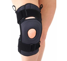 Бандаж на коленный сустав полуразъемный с пателлярным кольцом,пруж.вставками и ремнями фиксацииКС-613